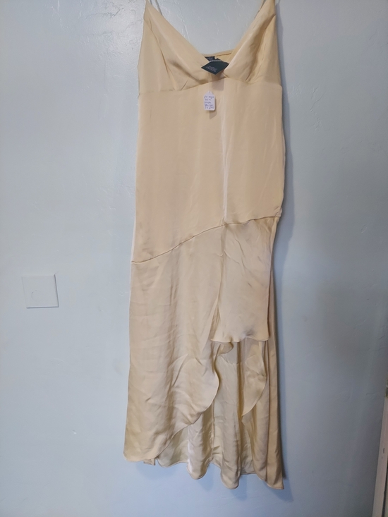 wild fable Dresses & Skirts - Wild Fable Pale Yellow Ruffle Tiered Asymmetrical High Low Slip Dress